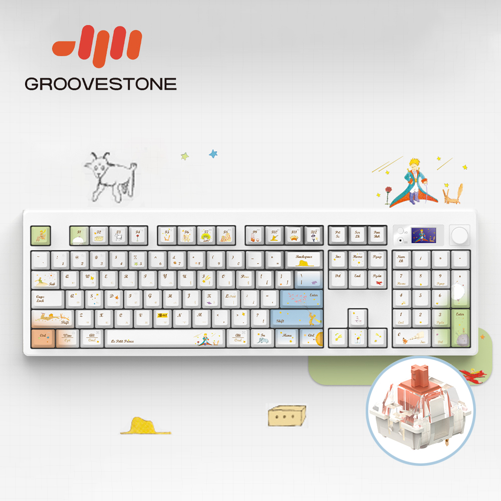 엠스톤 그루브스톤 GS104R 무선키보드 어린왕자, 저소음하늬축