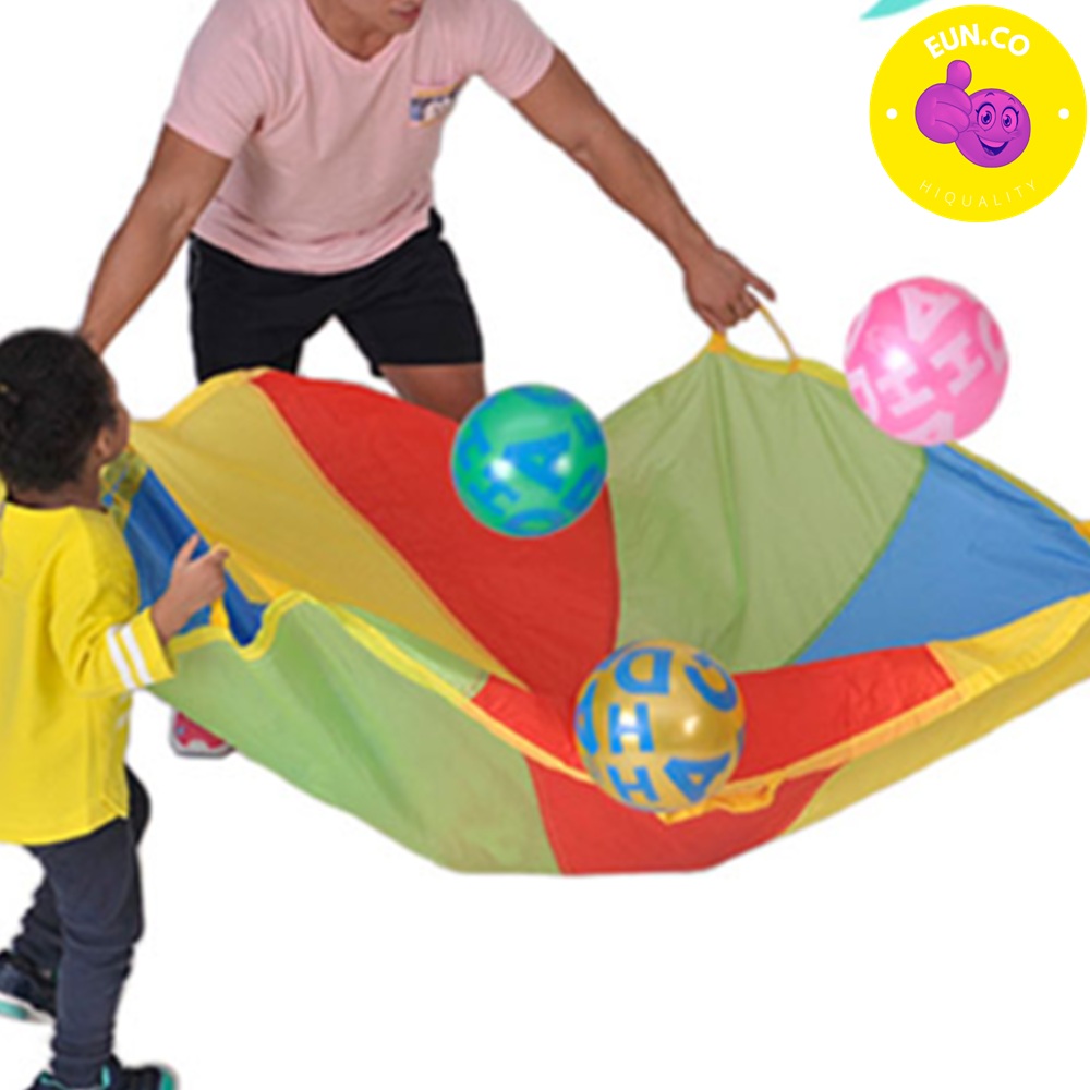 유치원 어린이집 협동심 키우기 체육활동 낙하산놀이 초등학교 저학년 체육대회용품 공튀기기천 - 상품 이미지