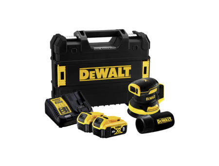 디월트 충전 원형 샌더 샌다 무선 샌딩기 20V 5Ah 배터리 2개 세트 DCW210P2