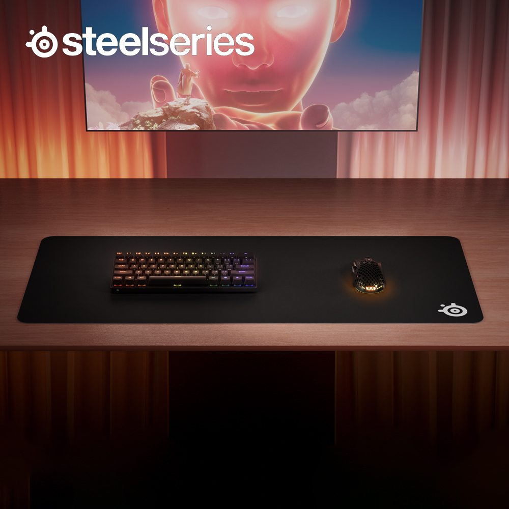 [국내정발] 스틸시리즈 QCK 게이밍 마우스패드 블랙, XXL 장패드