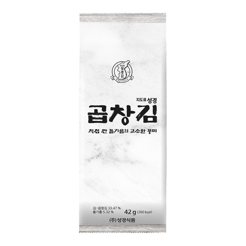 [성경김본사] 프리미엄 곱창김 도시락김(60매) 42g, 1개
