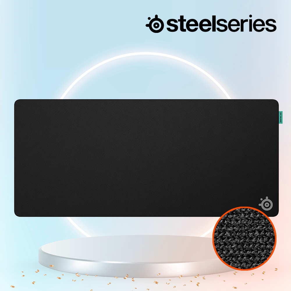 [국내정발] 스틸시리즈 QCK PRO 퍼포먼스 게이밍마우스패드 블랙, 밸런스 XL 장패드