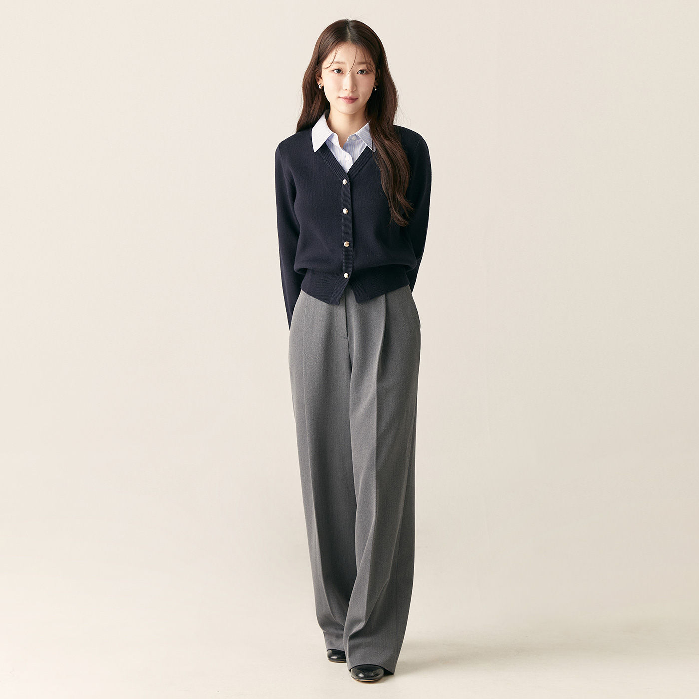 로엠 원턱 와이드 슬랙스 (기본ver) RMTWF23RT2 - 상세 이미지 4