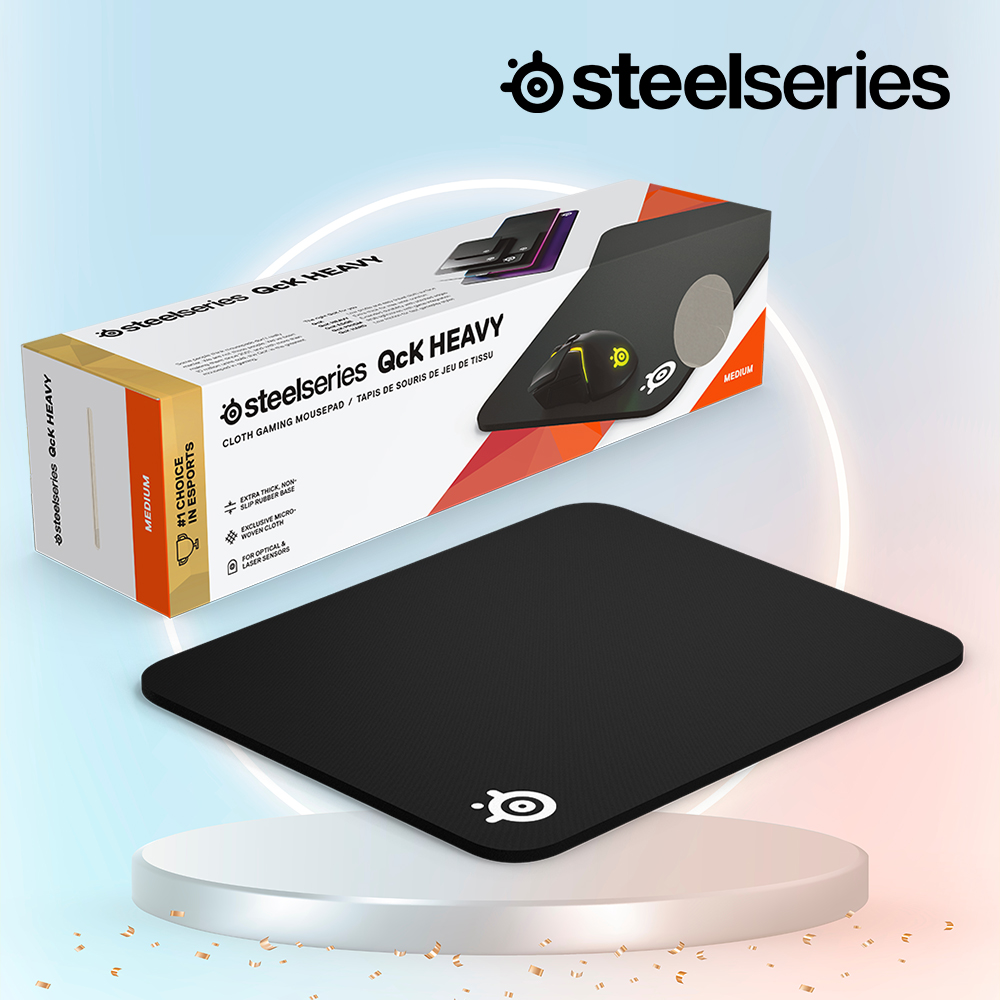 [국내정발] 스틸시리즈 QCK HEAVY 퀵헤비 게이밍 마우스패드 블랙, M