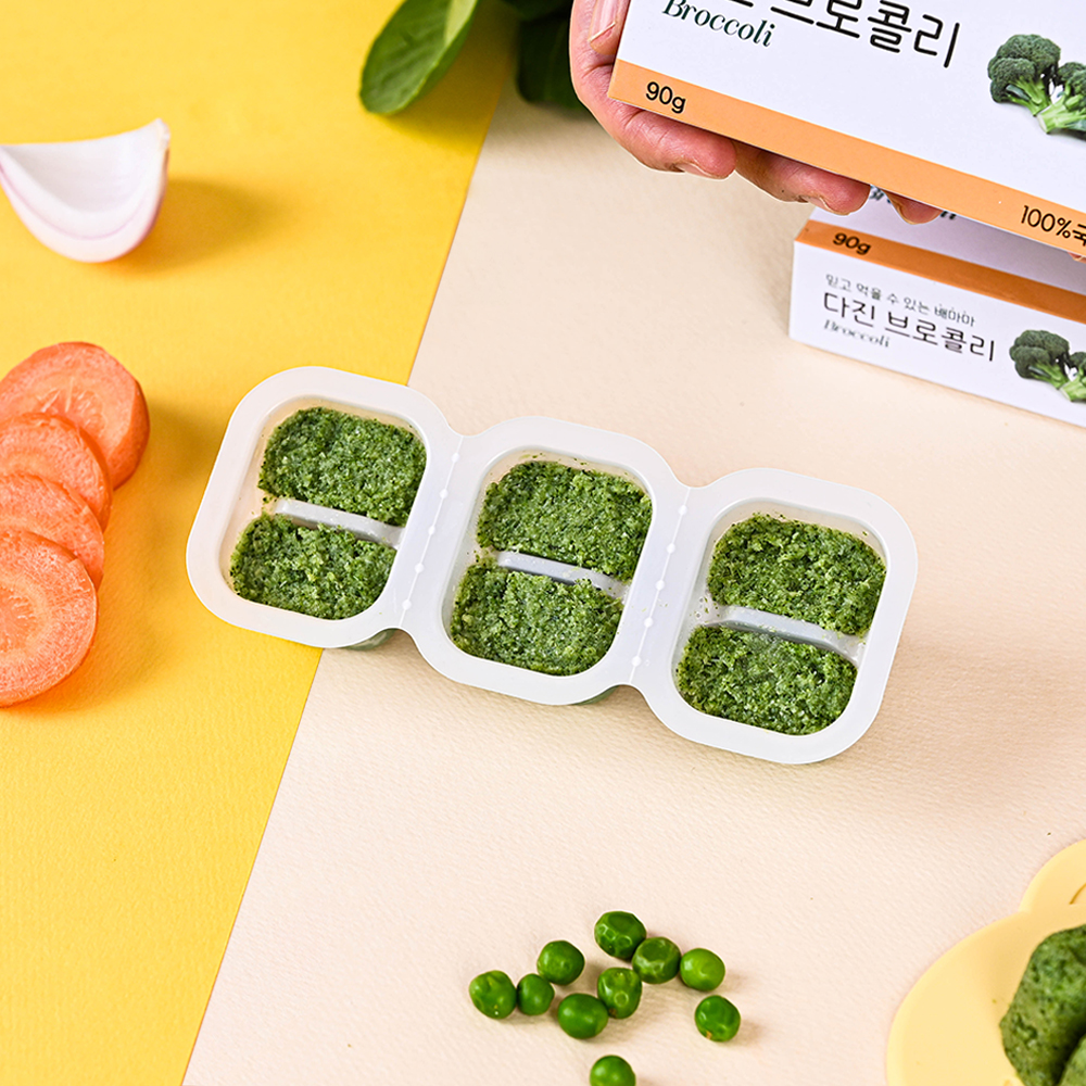 배마마 야채 큐브 고운입자 브로콜리 외 46종 죽 미음 토핑 재료 채소 15gX6