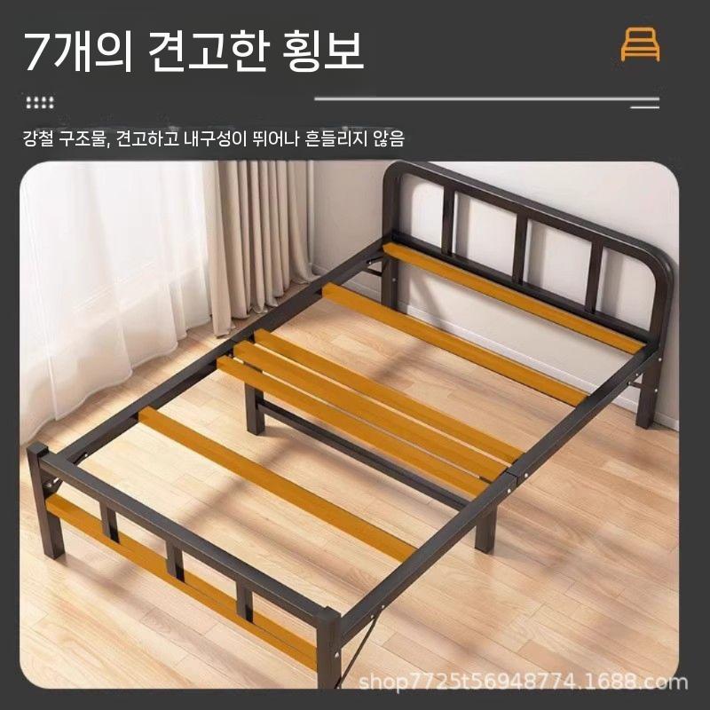 접이식 1인용 침대 원룸 고시원 간이 베드 이코노미(190x70cm) - 상세 이미지 3