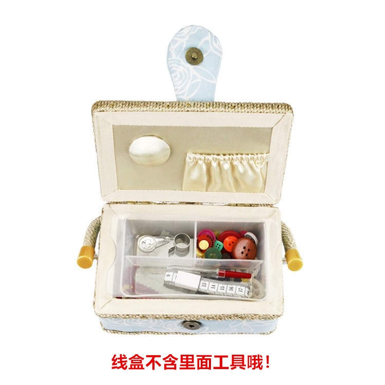 반짇고리함 제봉상자 자 수 예단 예물 부자재 실바늘 파스토랄 로즈 C 19.5x13x10 - 상세 이미지 5