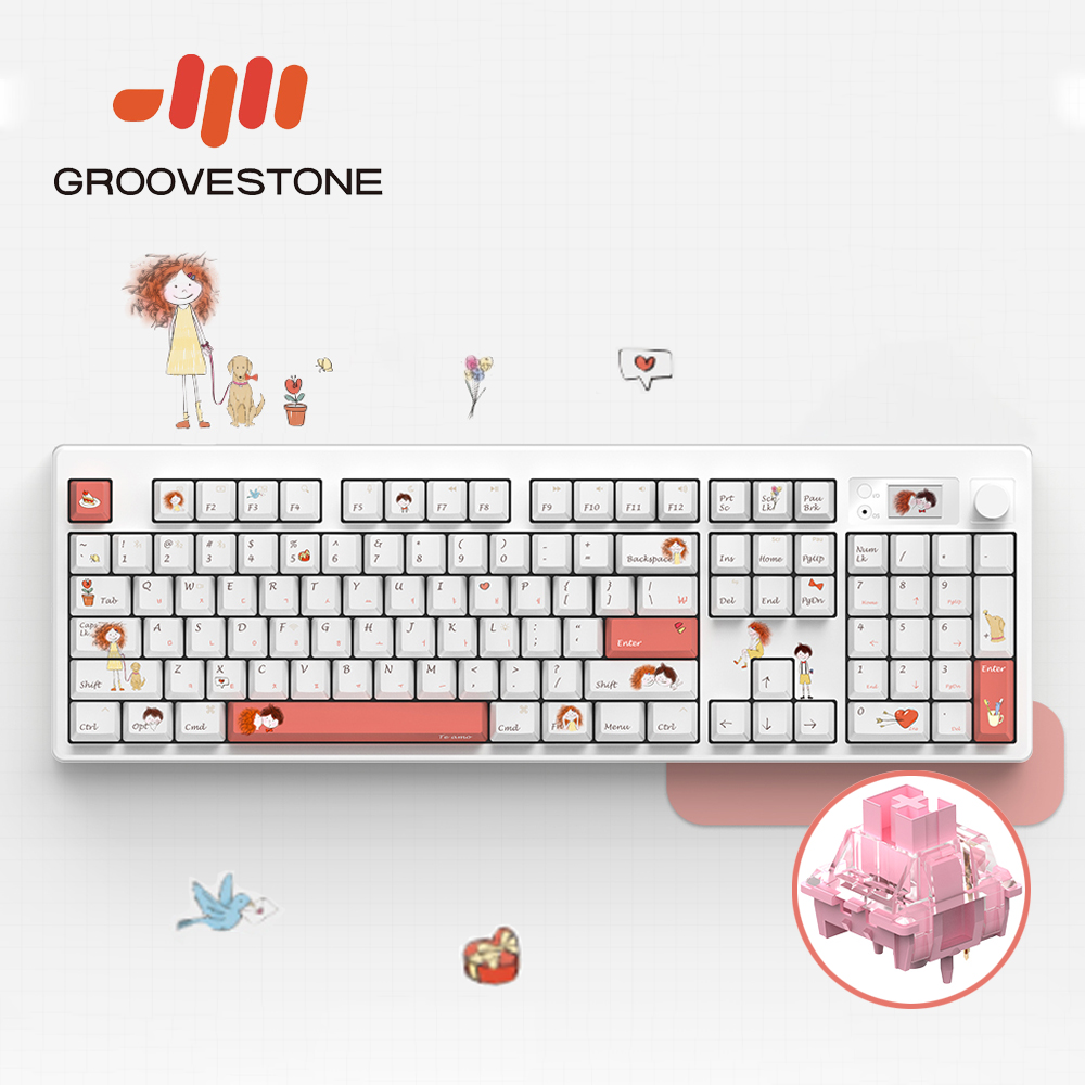 엠스톤 그루브스톤 GS104R 무선키보드 떼아모, 하늬축V2