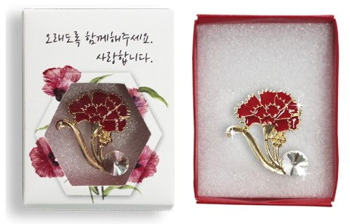 카네이션 브로치 카네이션 어버이날 선물 카네이션 뱃지 스승의날 - 상품 이미지