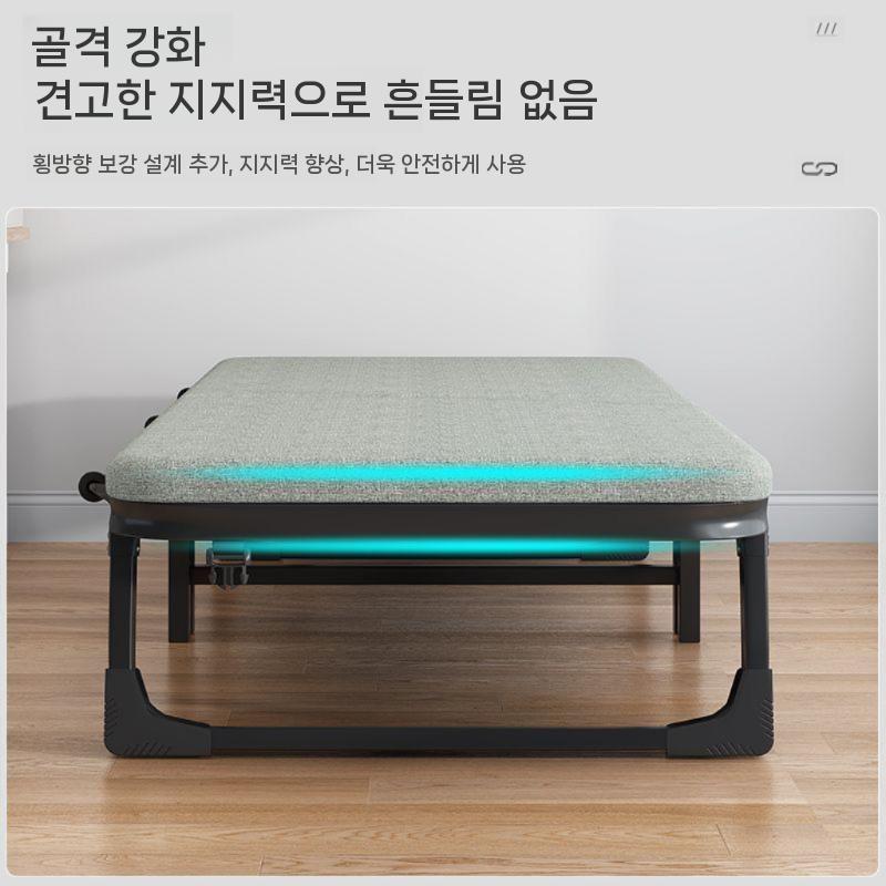 접이식 간이 침대 싱글 간편침대 공간활용 60cm 무설치형 - 상세 이미지 4