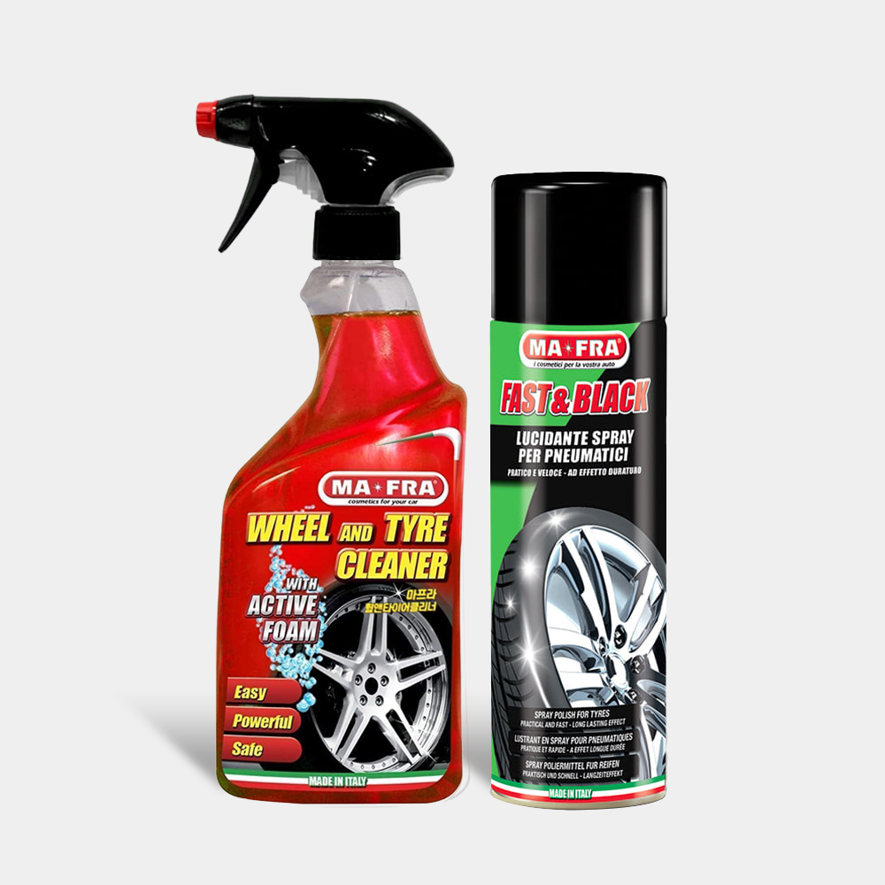 마프라 휠관리 패키지 타이어광택제+휠앤타이어클리너 500ml 세트