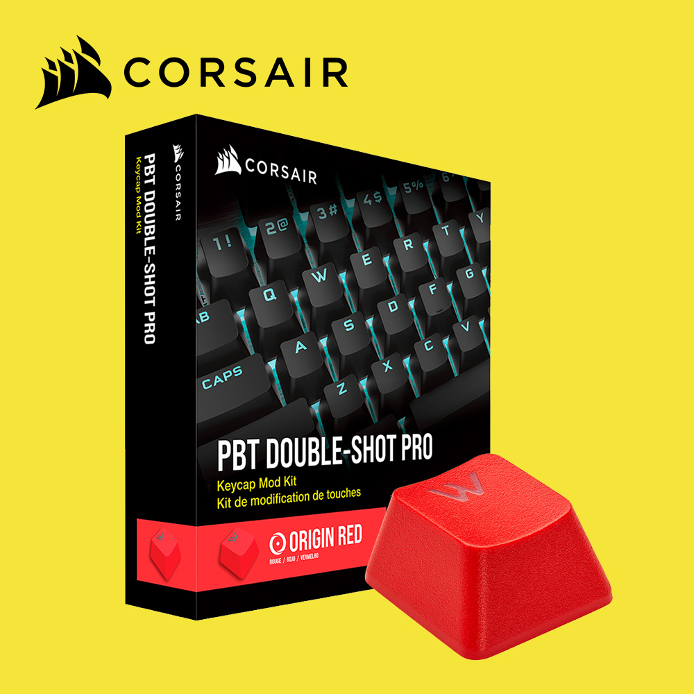 [국내정발] 커세어 PBT PRO 이중사출 키캡 한글판 레드 - 상품 이미지