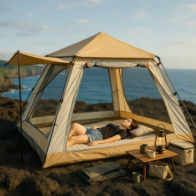 띵포유 5면개방 원터치텐트 그늘막 3-4인용