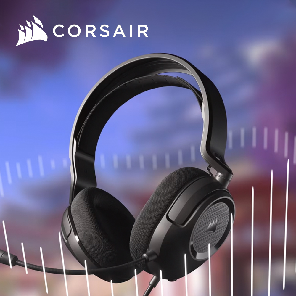 [국내정발] 커세어 HS35 V2 서라운드 7.1채널 게이밍헤드셋 블랙