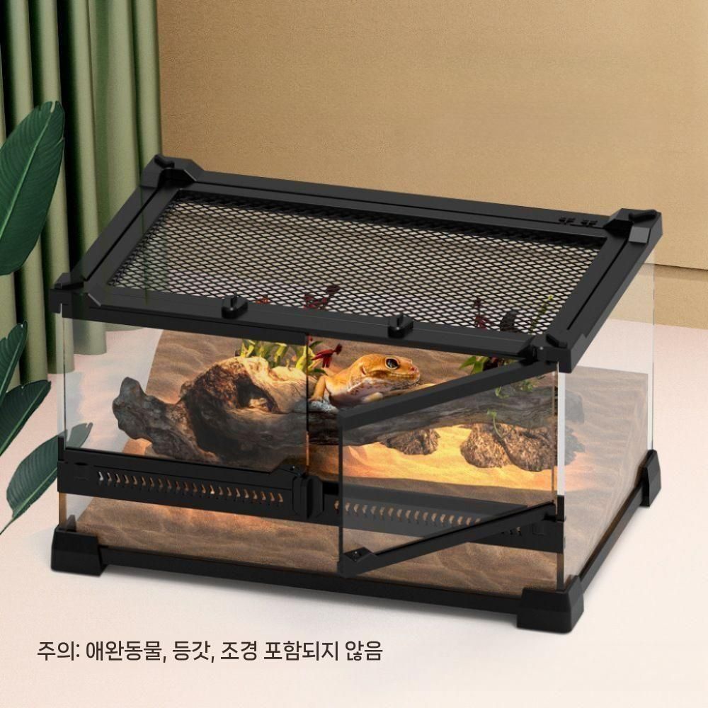 크레스티드 게코 도마뱀 사육장 파충류 케이지 30x20x30cm - 상세 이미지 2