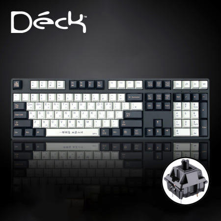 덱키보드 덱거북선 헤슘 풀배열 기계식 키보드 블랙, 저소음흑축