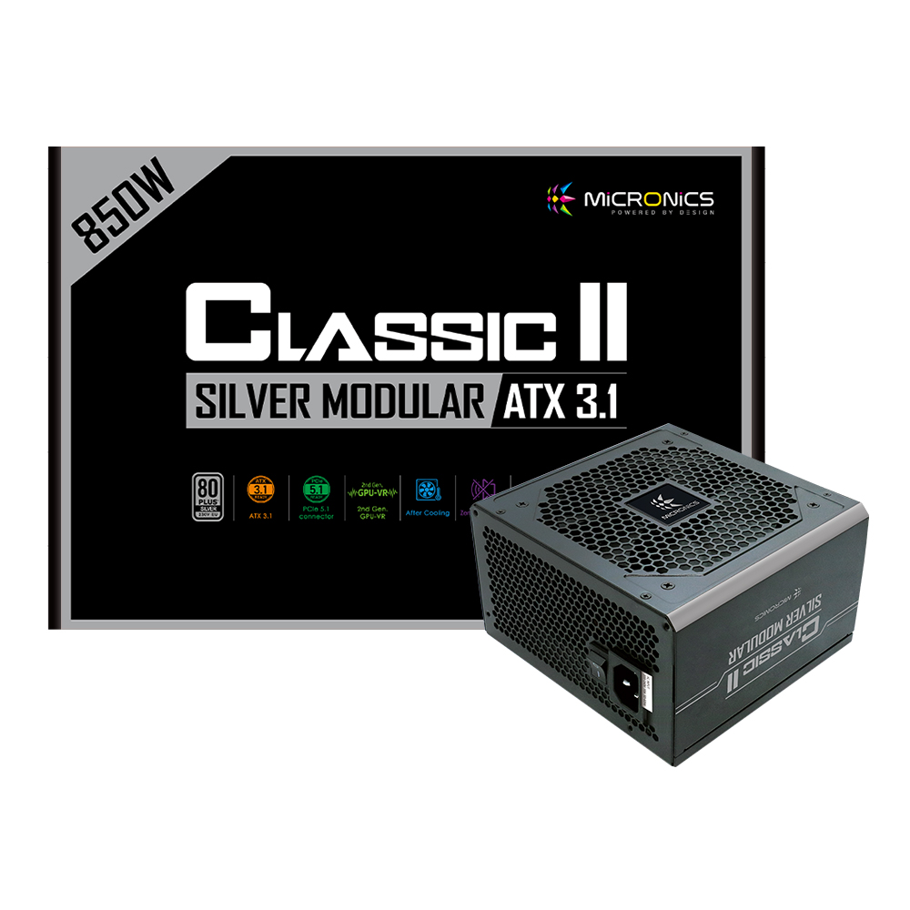 마이크로닉스 Classic II 850W 80PLUS 실버 모듈러 ATX3.1 PC 파워 - 메인 이미지