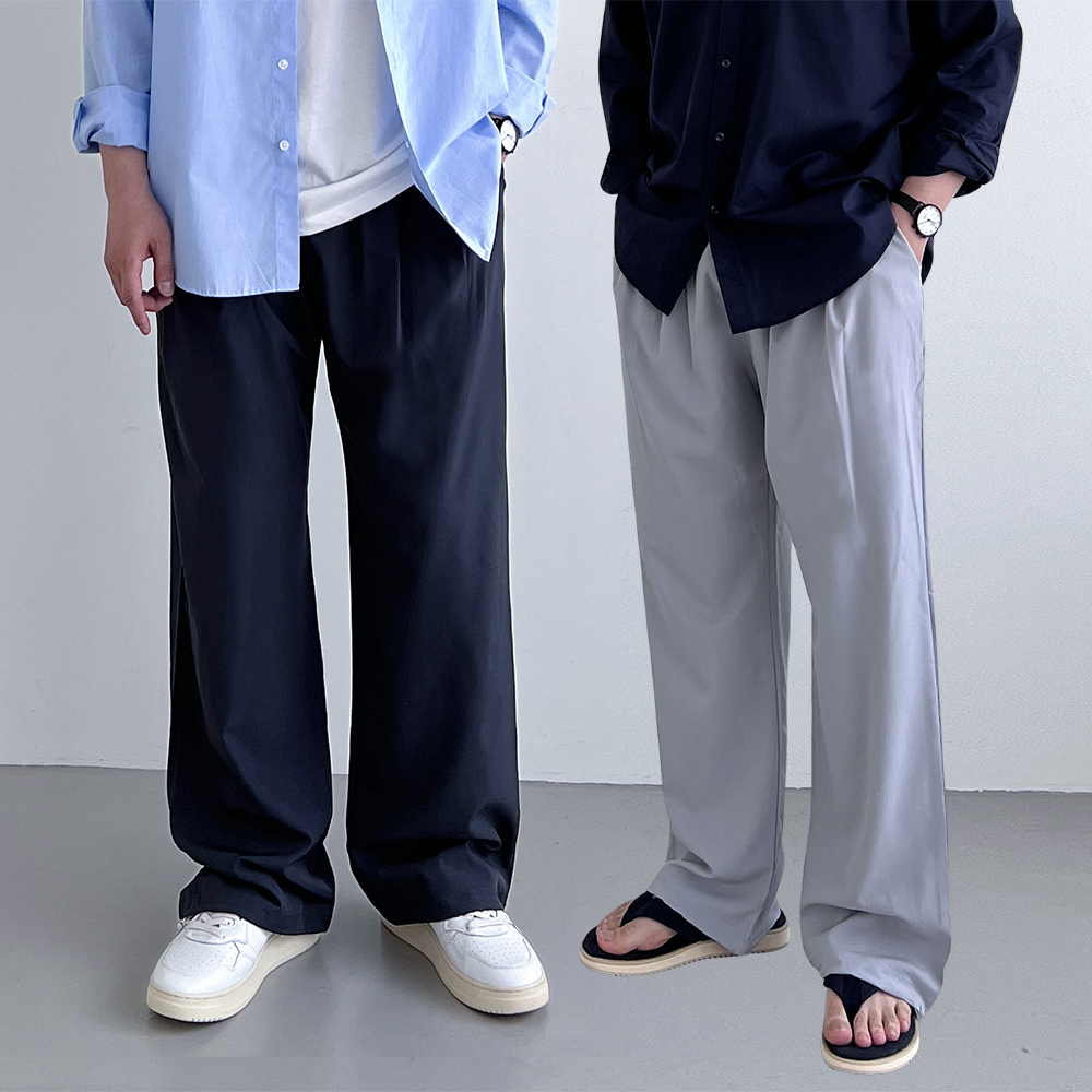 1+1 남자여름슬랙스 남성냉장고바지 쿨슬랙스 벌룬팬츠 - 상품 이미지