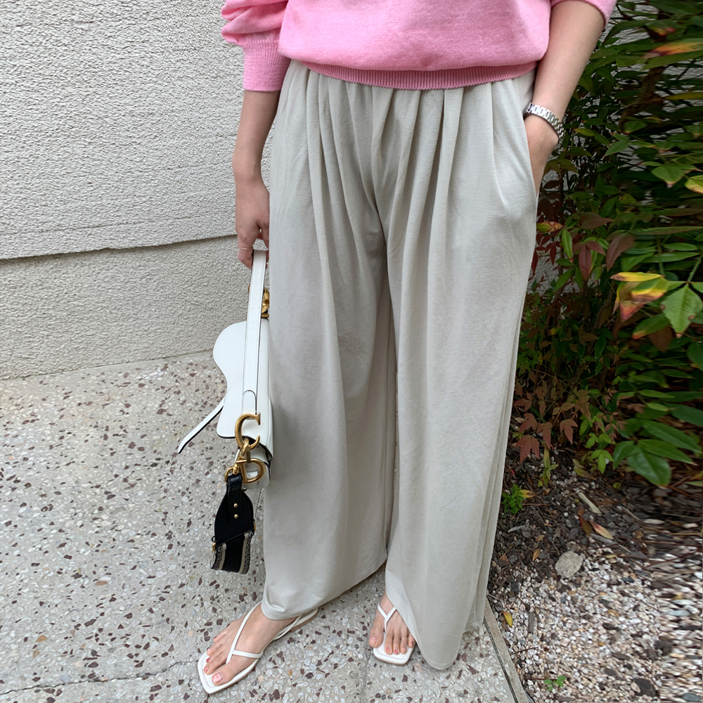 에이나 실켓 와이드 밴딩 팬츠 - 상세 이미지 5