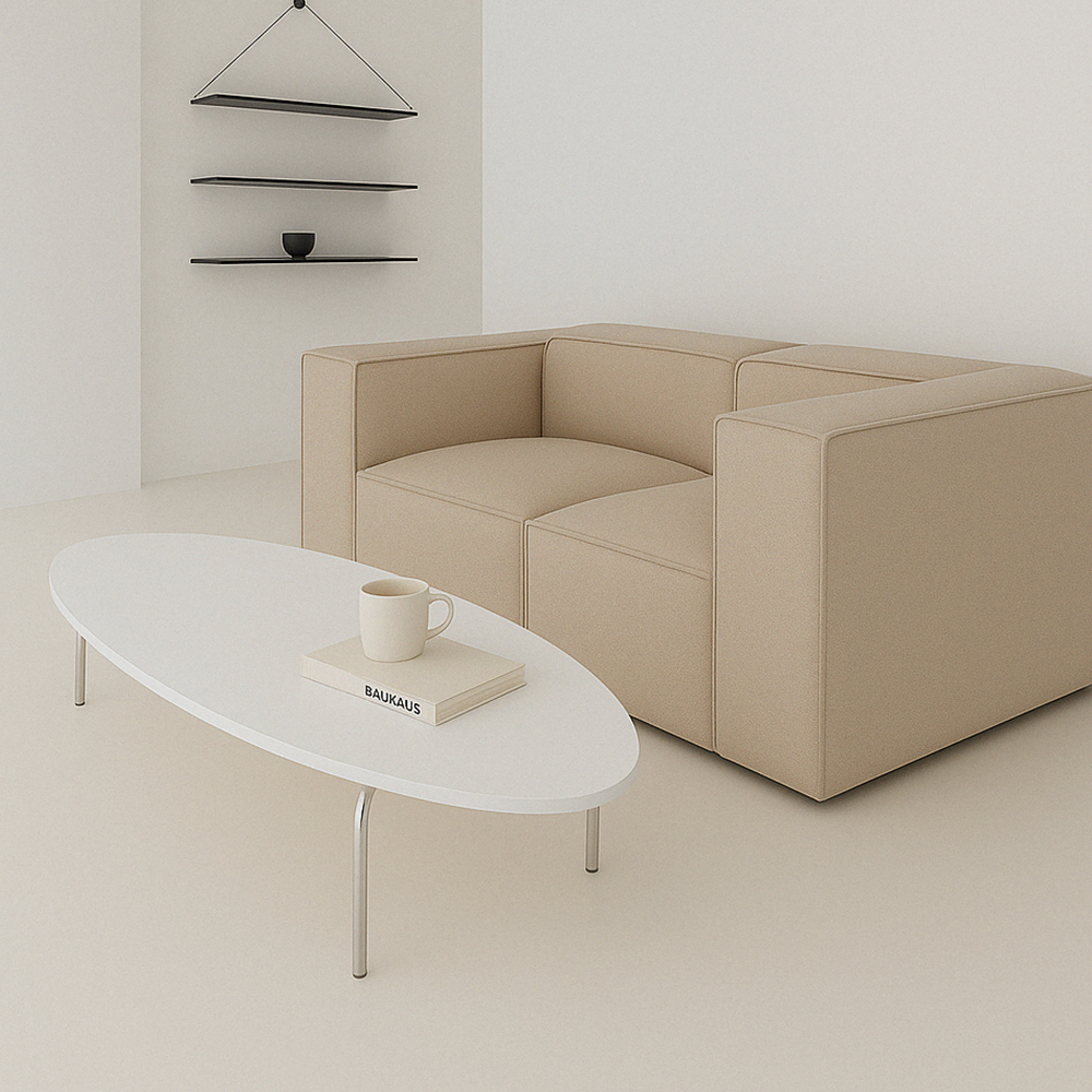 16피스 SFZZ 거실 소파 테이블 철제 인테리어 타원형 좌탁 낮은 탁자 티테이블