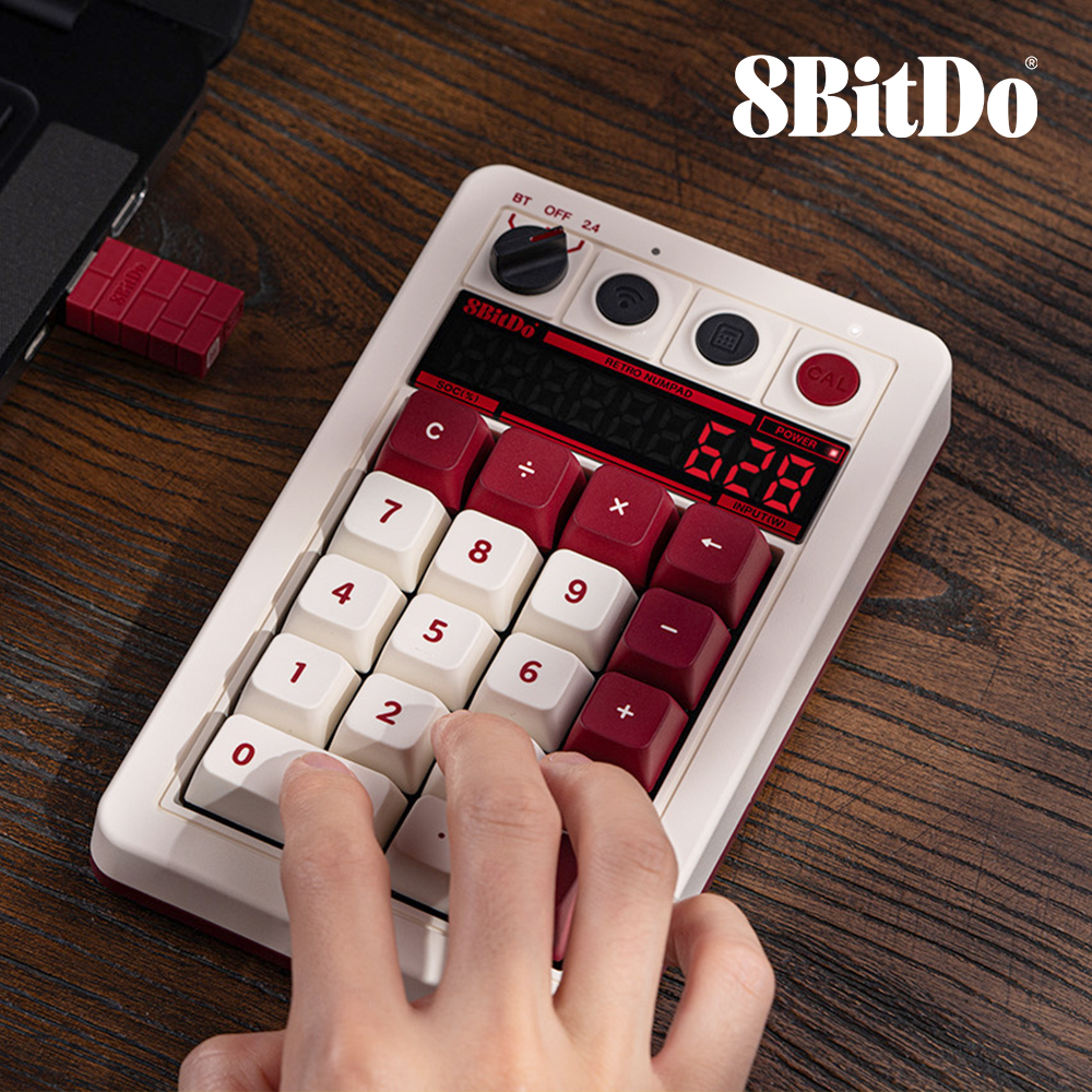 [무선] 8Bitdo 텐키 숫자 키패드 키보드 넘버패드 F 백축V2