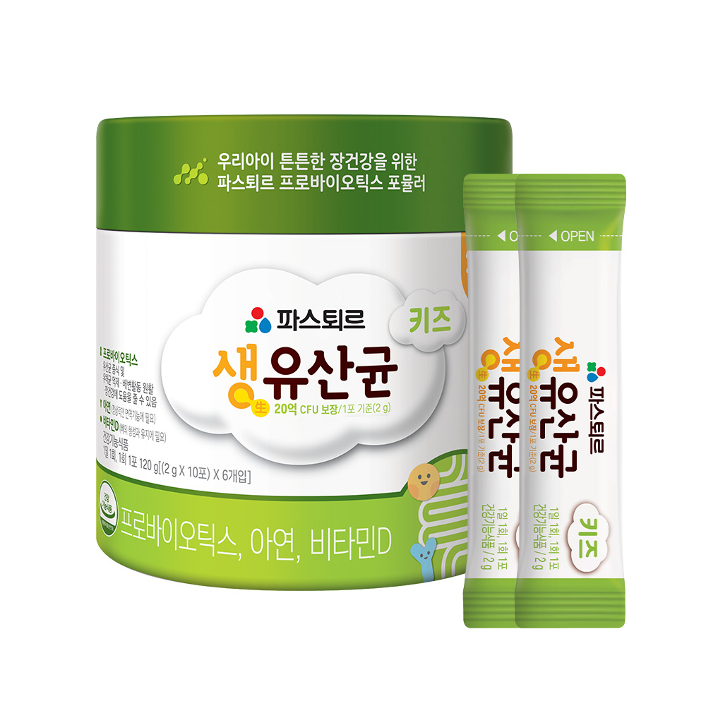 파스퇴르 키즈 생유산균 60포, 1개 - 상품 이미지
