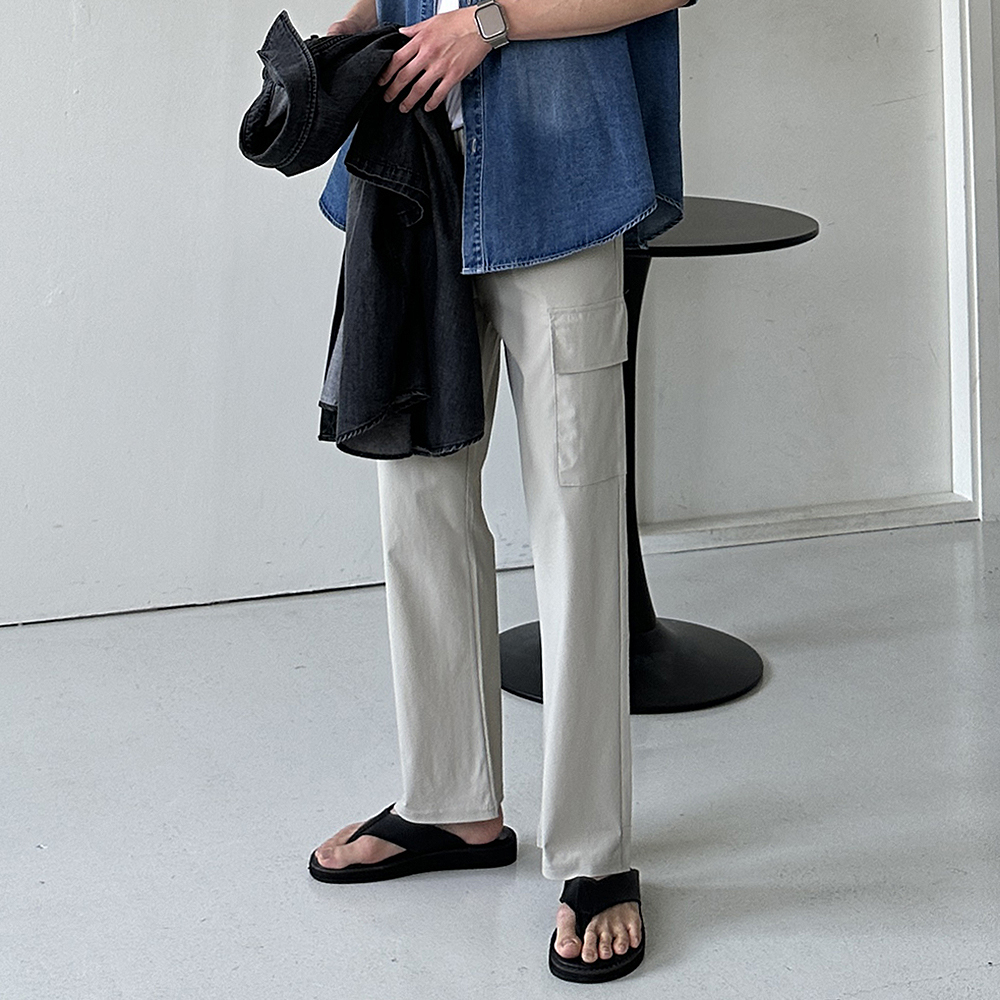 남자냉장고바지 아이스 카고 쿨 와이드 팬츠 남자 여름바지