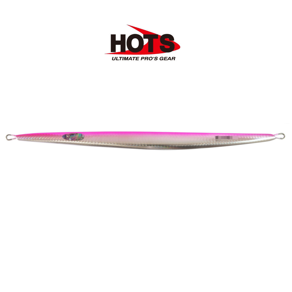 바다루어 HOTS 핫츠 오토코 부시리 방어 지깅 낚시 세미 롱 메탈 지그 핑크, 180g - 상품 이미지