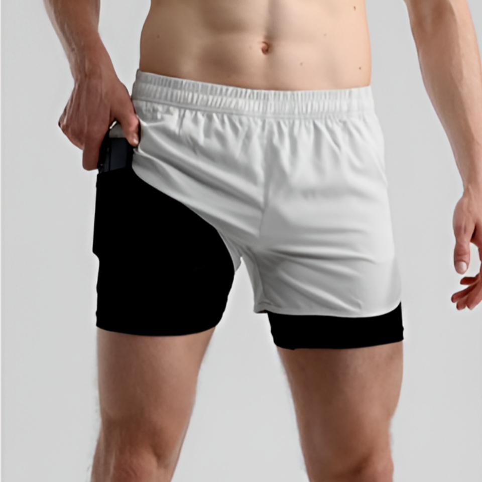 남여공용 러닝 투인원 쇼츠 러닝복 마라톤 팬츠 헬스복 트레이닝 헬스 반바지 히든포켓 - 상세 이미지 5