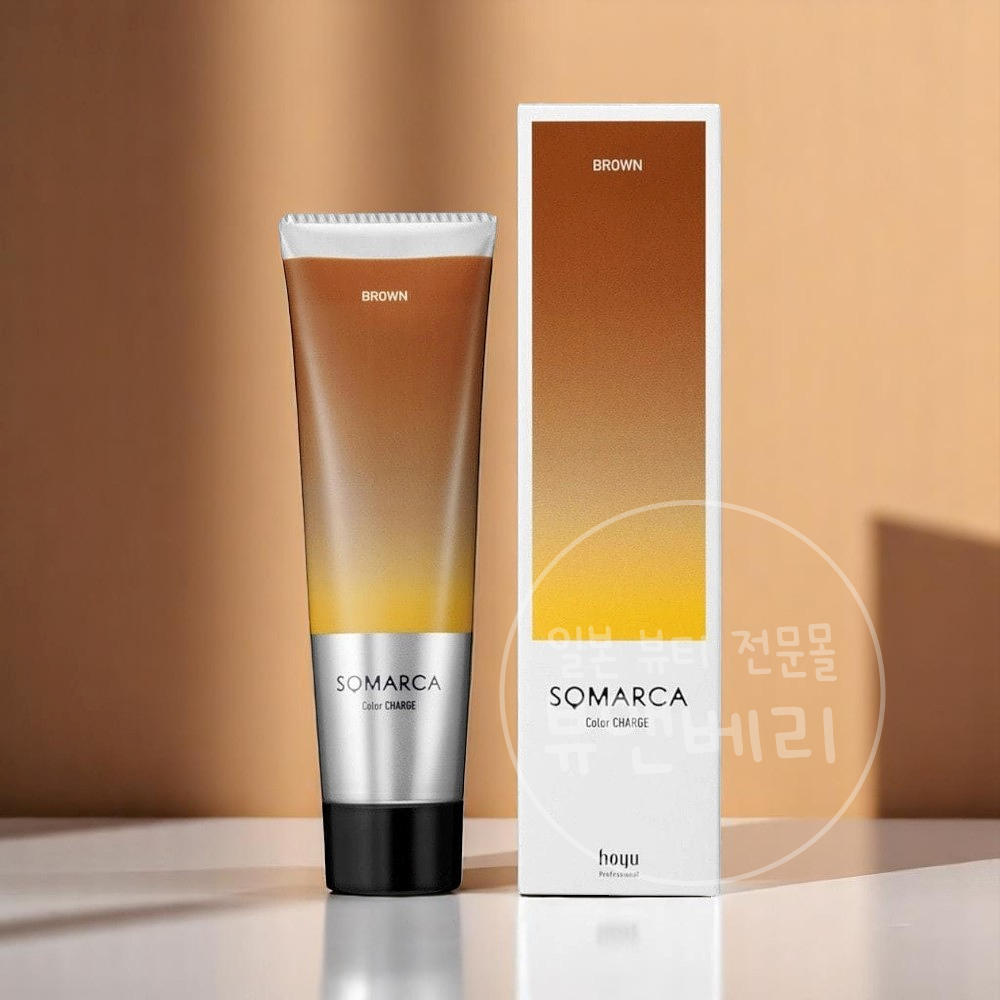 호유 소말카 컬러 챠지 염색 트리트먼트 브라운, 130g, 1개 - 메인 이미지