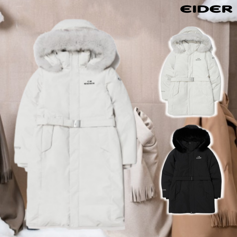 아이더 라헨느 여성 캐시미어 롱패딩 롱다운자켓 구스다운 겨울코트 윈드스토퍼