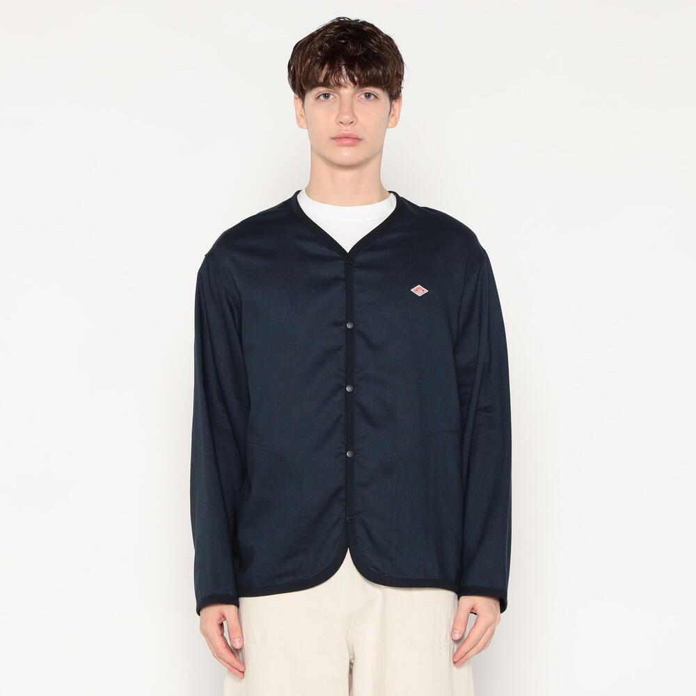단톤 가디건 MEN'S LINEN POLYESTER CLOTH SHIRT CARDIGAN 25SS 리넨 셔츠 DNB251M104-0021 - 상세 이미지 5