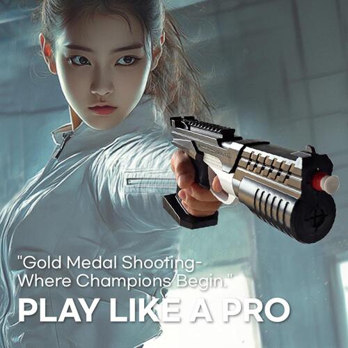 금메달 파워 속사권총 프로세트 사격 권총 장난감 어린이 완구 - 상세 이미지 3