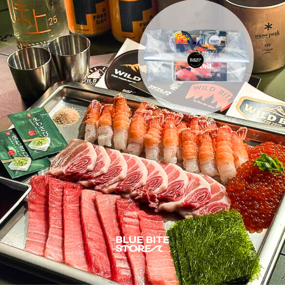 캠핑음식 수산물 밀키트 참치회 캠핑카세 단새우우니 - 상품 이미지