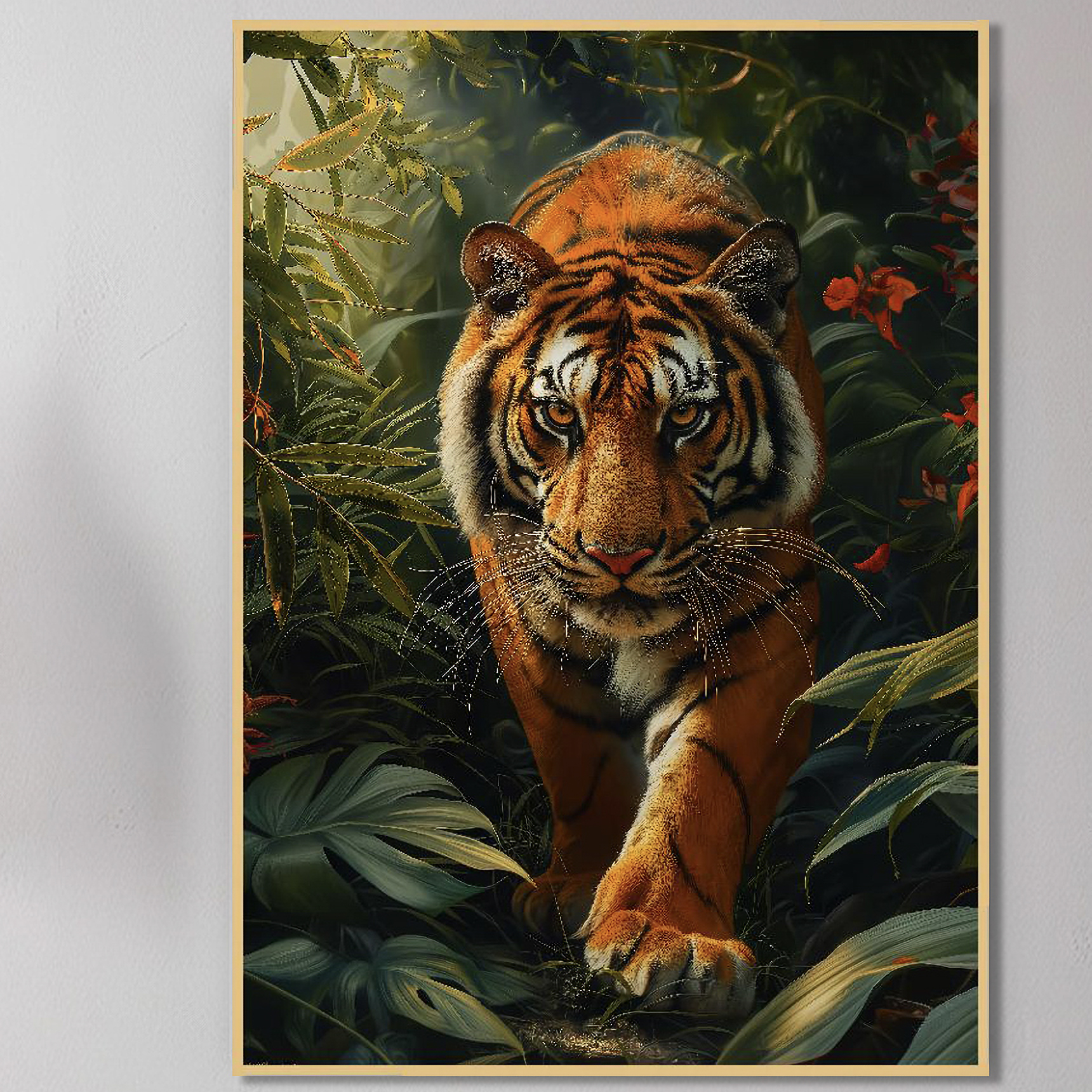 돈들어오는 그림 동물 Best 고래 호랑이 돼지 부엉이 잉어 캔버스 액자 A2 직사각형 - 상세 이미지 2