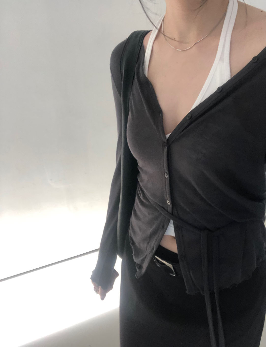 frill button cardigan 프릴 버튼 가디건 (스트랩 set) 상세 이미지 25