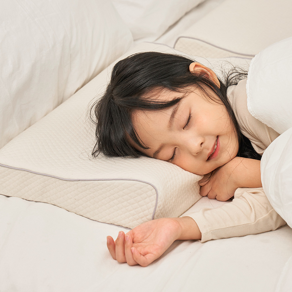꿀잠 어린이 수면 라텍스베개 낮은베개 6세 이상 권장