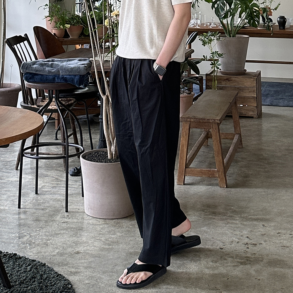 남자 여름바지 아이스 남자 린넨팬츠 남성 와이드팬츠