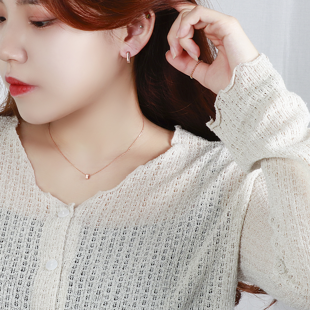 14K 원터치 볼드 귀걸이 빗살 톱니바퀴 링 귀걸이 이미지 8