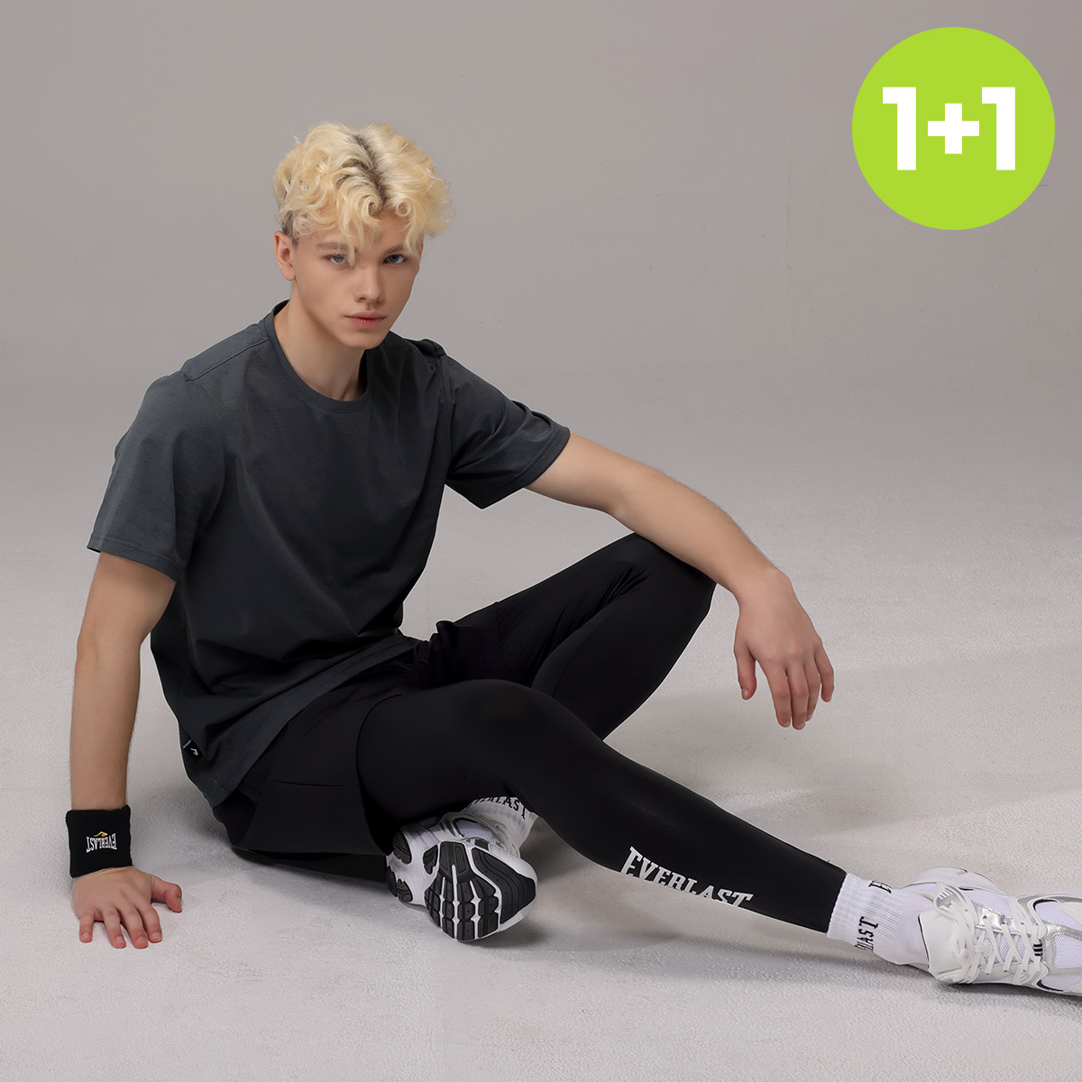 1+1 에버라스트 남자 반바지 레깅스 투인원 헬스 제품 이미지