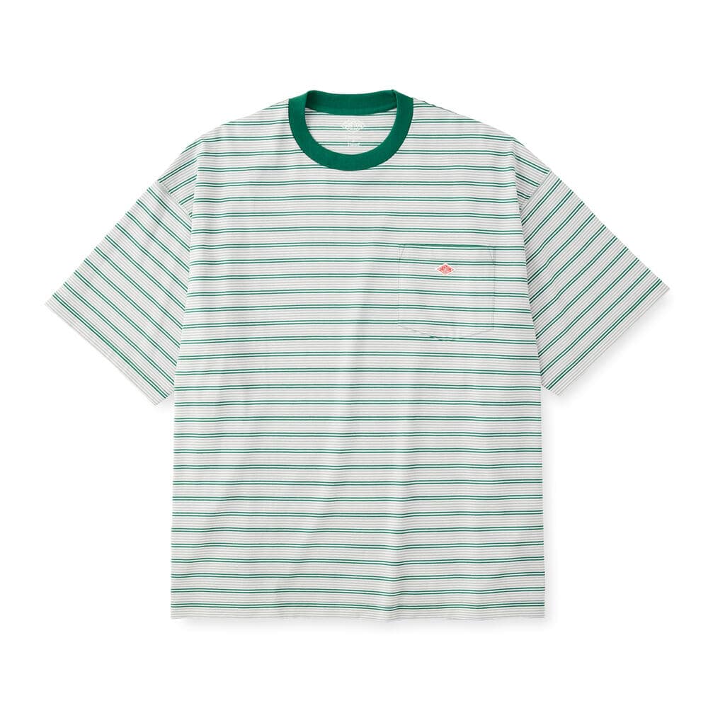 단톤 반팔티 MEN'S BIG SILHOUETTE POCKET T-SHIRT STRIPE 25SS 스트라이프 티셔츠 DNB251M103-0006 - 메인 이미지