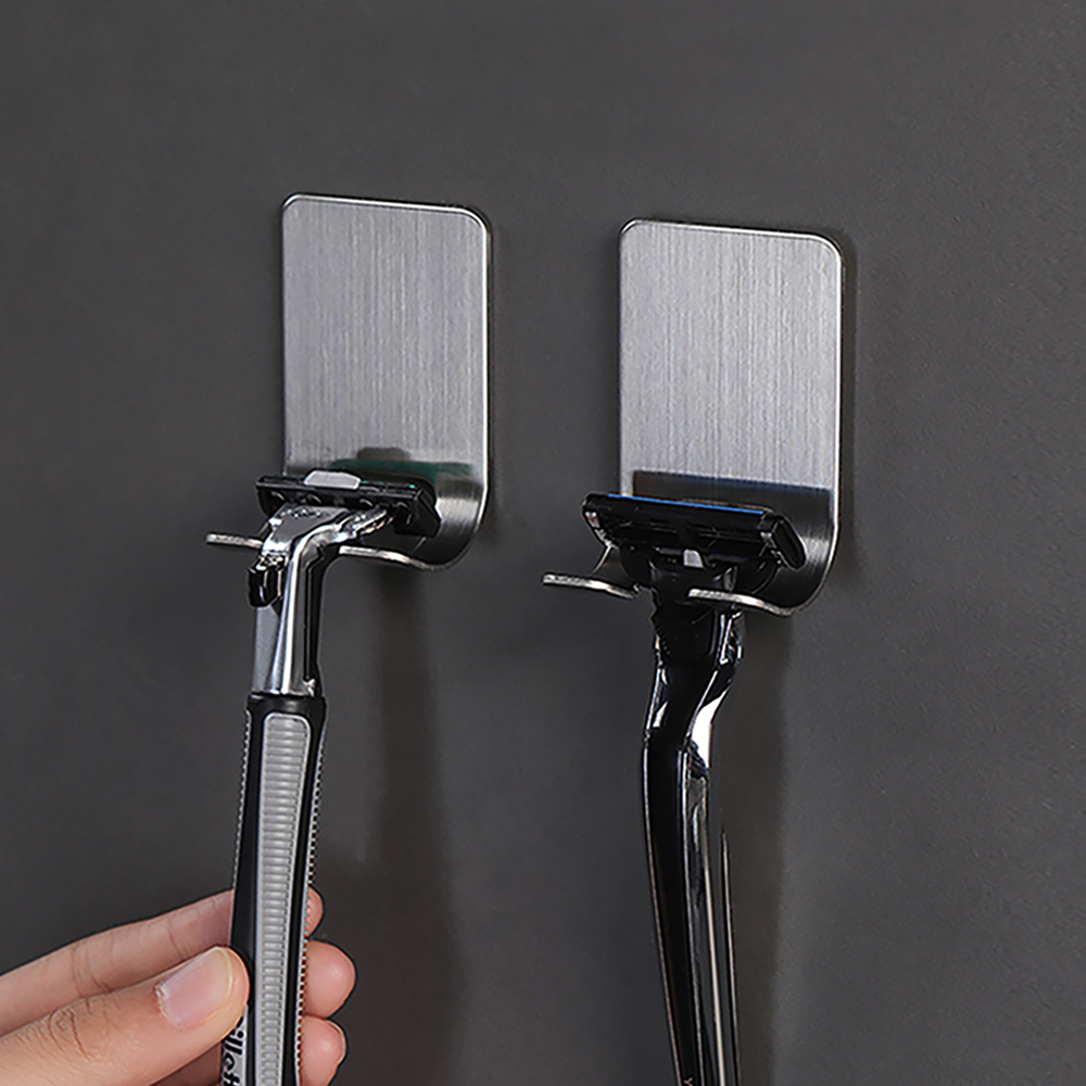 [단독] 무타공마켓 스텐 칫솔꽂이 2인 세트 치약 면도기 칫솔거치대