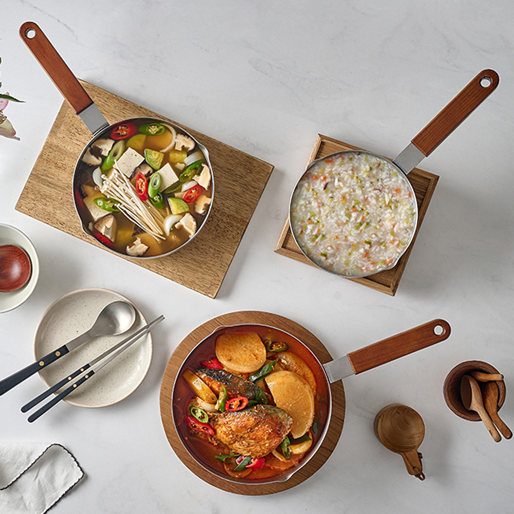 레카 통3중 편수냄비 16cm