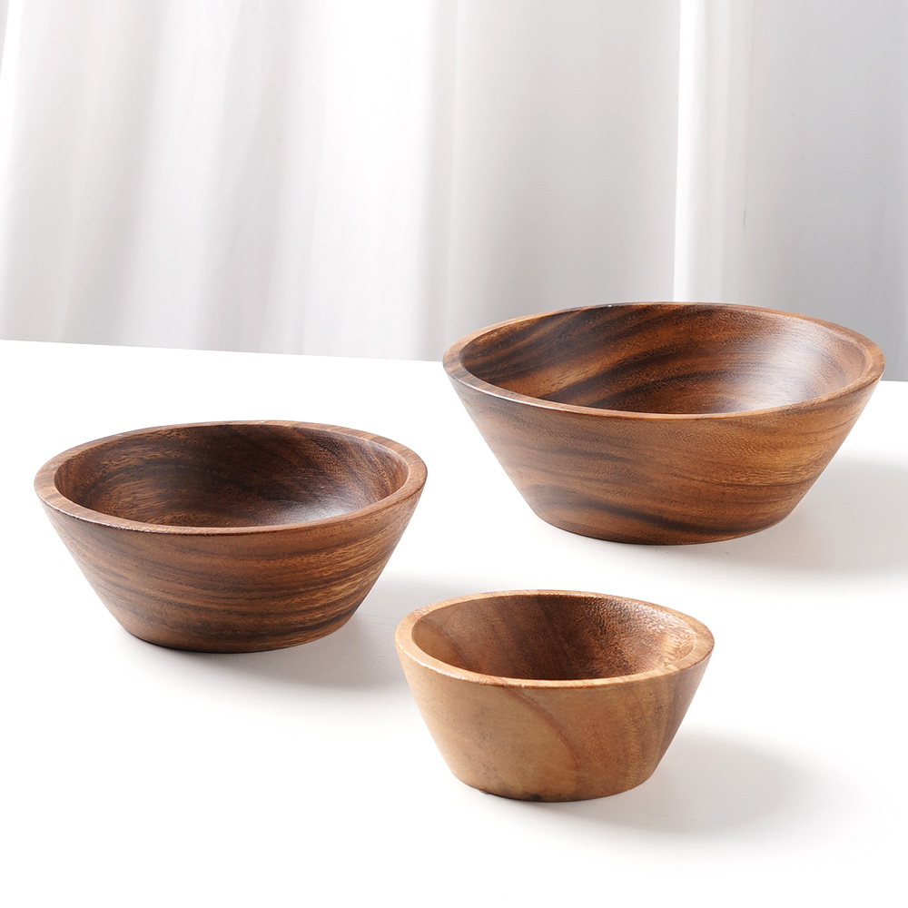 네쥬 우드 샐러드 볼 그릭 요거트 디저트 포케볼 포케 그릇 보울 1개, 18cm 이미지 6