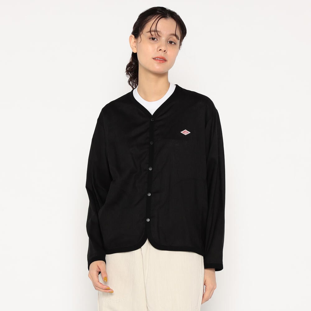 단톤 가디건 WOMEN'S LINEN POLYESTER CLOTH SHIRT CARDIGAN 25SS 리넨 셔츠 DNB251L104-0021 - 상세 이미지 3