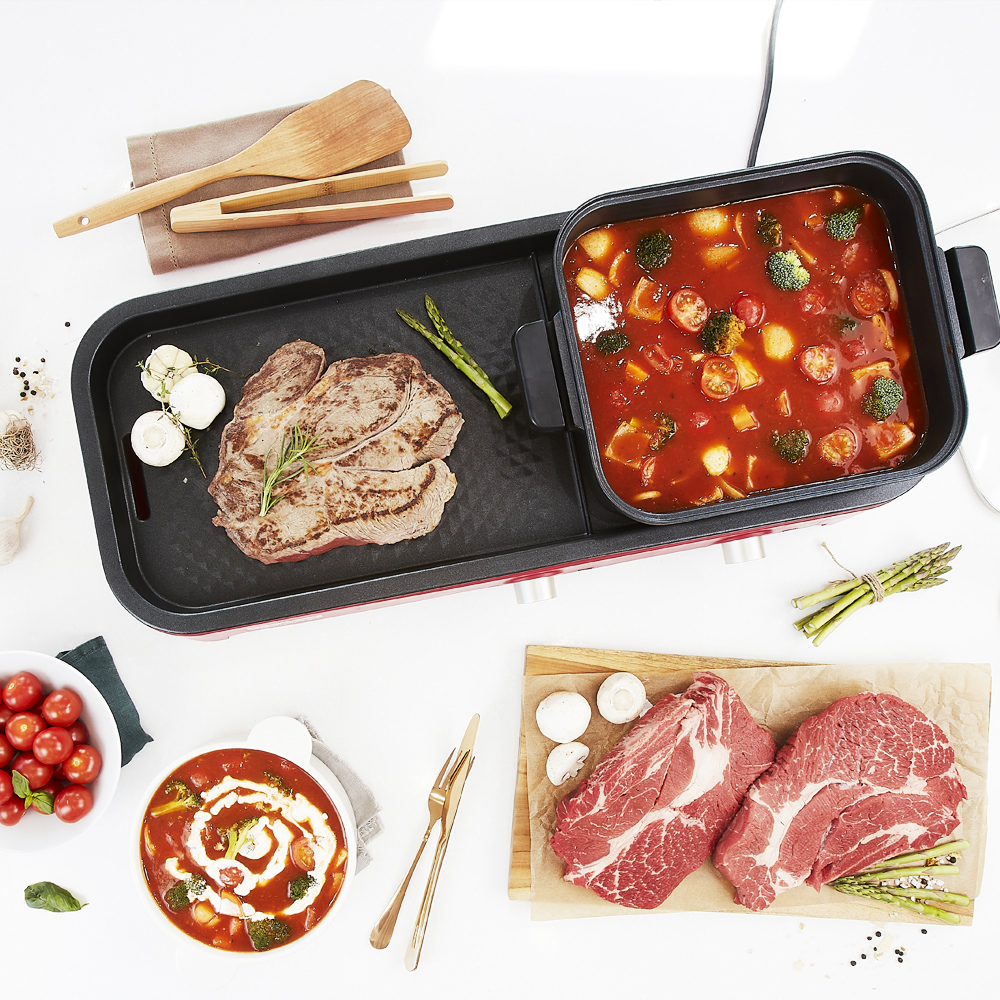 대원 전기 고기불판 냄비 반반 와이드 그릴 DW-MG2200 이미지 8