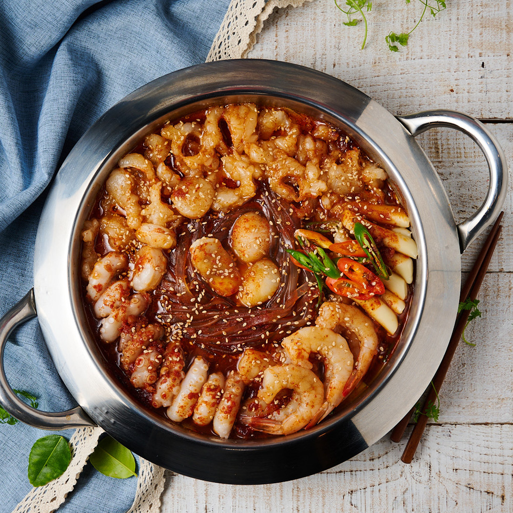 [푸딩팩토리] 한우대창 낙곱새 470g 1팩+1팩 낙지 대창 새우 전골 밀키트