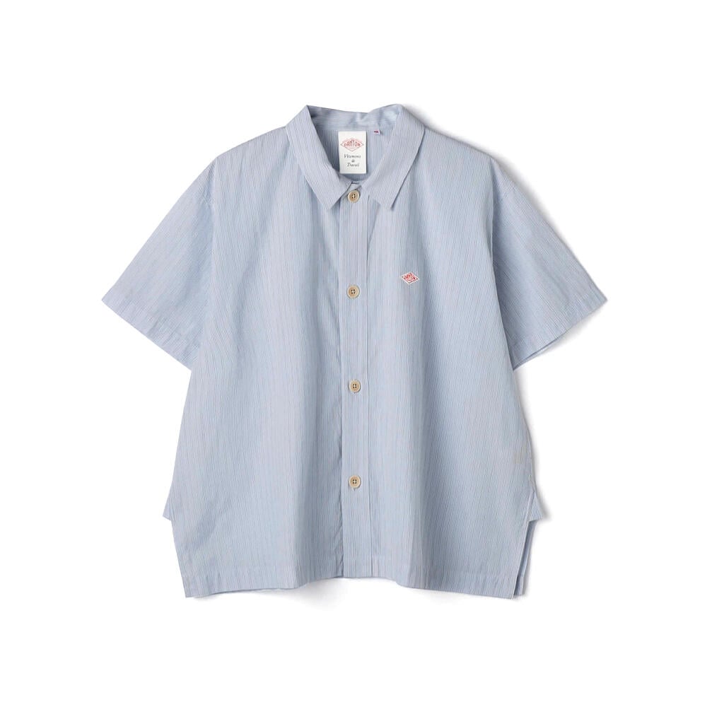 단톤 셔츠 WOMEN'S COTTON VOILE SHORT SLEEVE SHIRT 25SS 반팔 스트라이프 DNB251L104-0022 - 상세 이미지 3