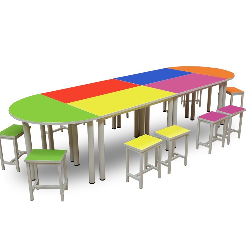 유치원책상 과외 미술학원 보육원 단체 테이블 조립 공부 제트 단층직사각형120x40x75cm - 상품 이미지