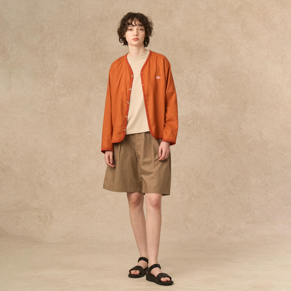단톤 가디건 WOMEN'S LINEN POLYESTER CLOTH SHIRT CARDIGAN 25SS 리넨 셔츠 DNB251L104-0021 - 상세 이미지 5